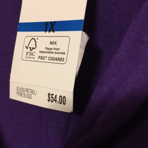 Jones New York Signature Woman Purple Top, NWT, 1X - Picture 4 of 12